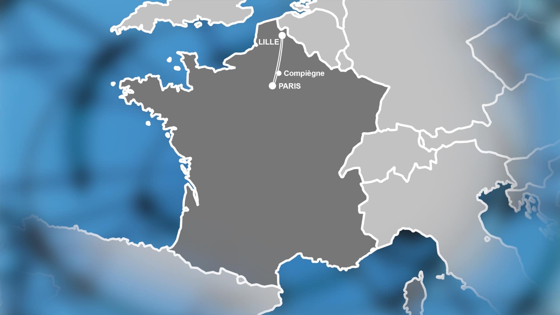 Carte France Compétence territoriale huissier à Compiègne